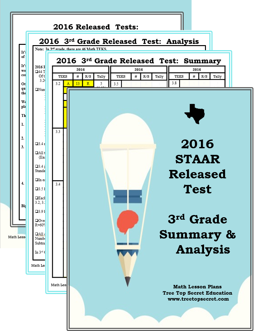 2017 Math Staar Released Test 3rd Grade Summary And Analysis Treetopsecret Education